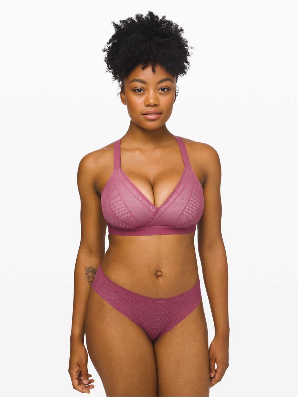 Lululemon Awake to Lace Bra Plumful Smoky Blush B/C 34